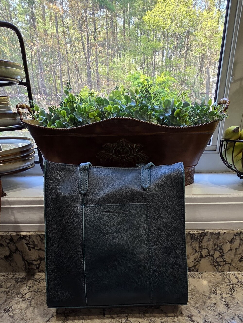 Portland Leather Lagoon NS Lola Crossbody Tote